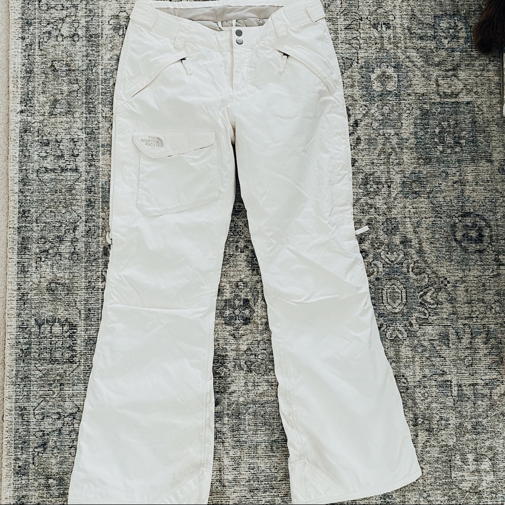 The North Face white snow pants